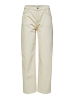 Selected Femme Celina Straight Leg Jeans - Beige Denim