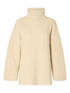 Selected Femme Mary Oversized Knit Roll Neck - Birch