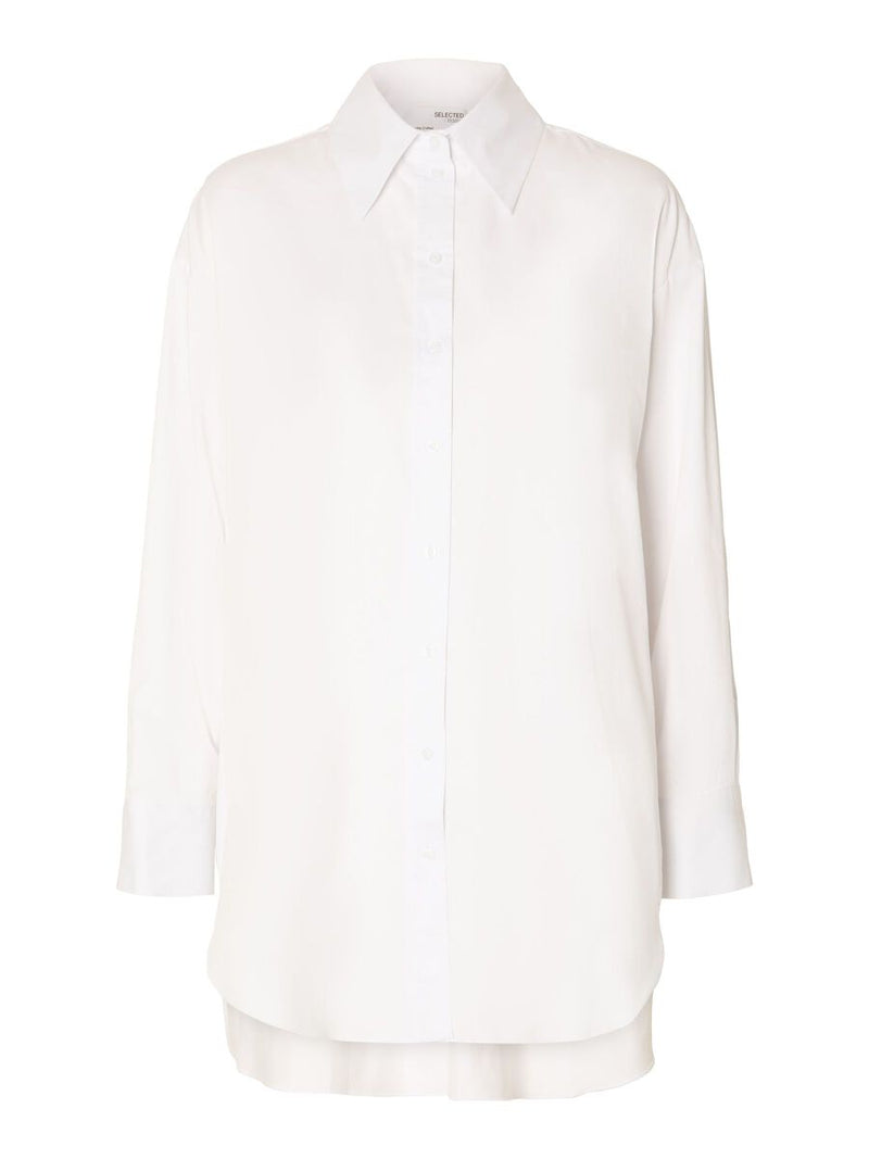 Selected Femme Iconic L/S Shirt - Snow White