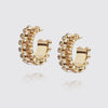 Caroline Svedbom Siri Grande Loop Earrings Gold - Golden Combo