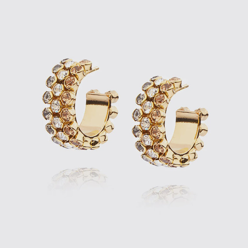 Caroline Svedbom Siri Grande Loop Earrings Gold - Golden Combo