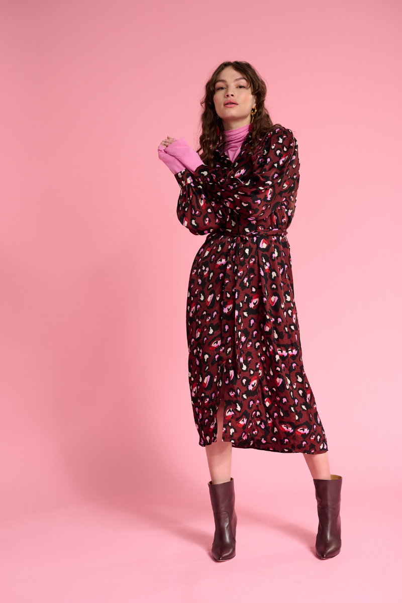 Pom Amsterdam Dress - Leopard Print