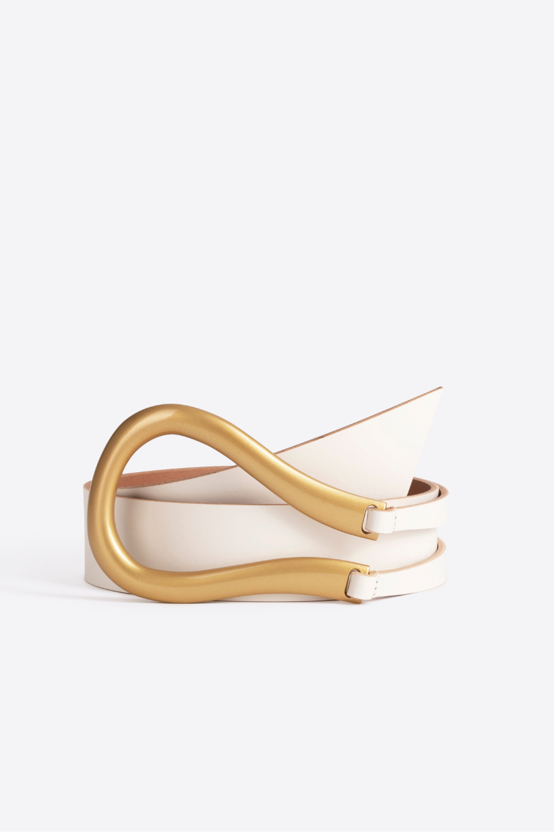 Suncoo Adnala Leather Belt - Cream