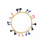 Ashiana London Florida Mini Tassel Bracelet - Navy