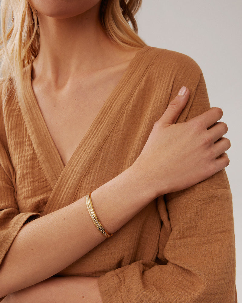 Anna Beck Wide Band Stacking Cuff - Gold