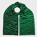 Green Thomas Zebra Blanket Scarf - Jungle Green