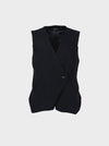 Black Colour Chicago Vest - Black