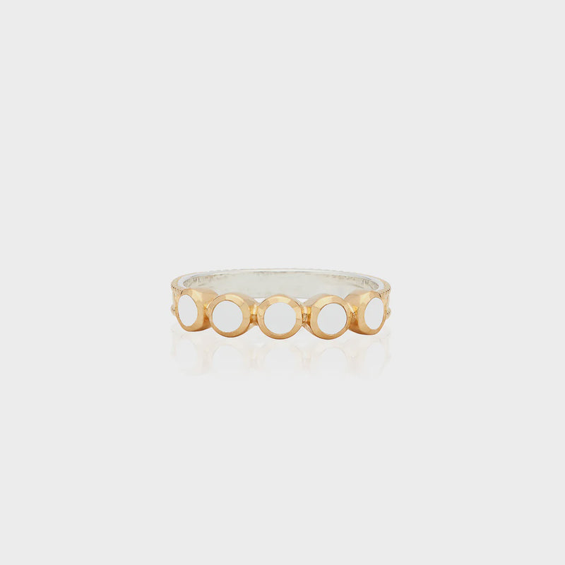 Anna Beck White Agate Multi Stone Ring - Gold