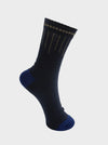 Black Colour Glaze Wool Mix Sock - Navy/Gold