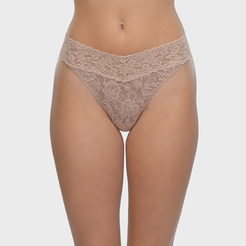 Hanky Panky Signature Lace Original Thong - Taupe