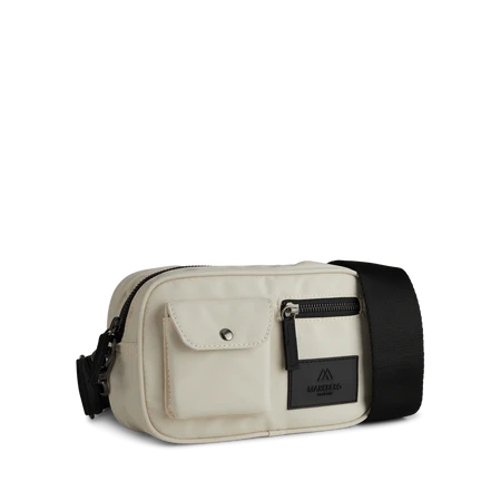 MarkBerg DarlaMBG Small Crossbody Bag, Recycled - White Sand w/Black
