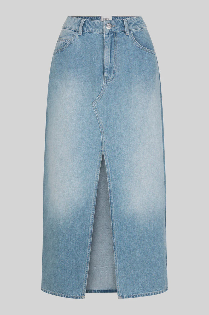 Second Female Dustine Denim Skirt - Denim Blue
