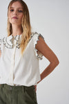 Seventy + Mochi Phoebe Blouse - White Denim