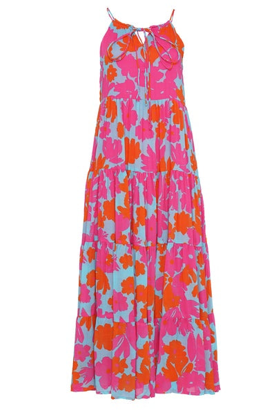 Poppy Field The Label Eliott Midi Dress - Coquita Turquoise
