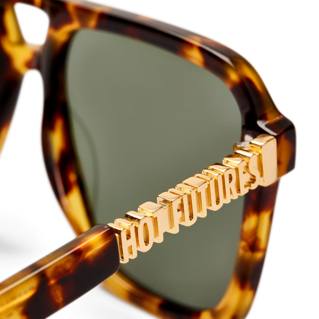 Hot Futures Hustler Sunglasses - Eco Tortoiseshell / Green Lens