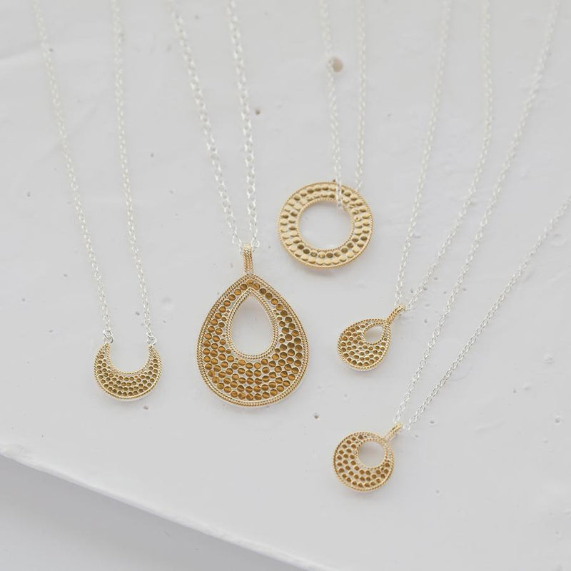 Anna Beck Small Open Drop Pendant - Gold