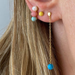 LULU Copenhagen Enamel Colour Ball Earring - Light Blue