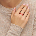 LULU Copenhagen Colourful Enamel Ring - Lipstick Red