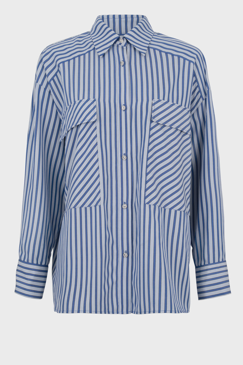 Cras Daycras Shirt - Dark Blue Stripe
