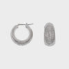 The Hoop Station Textured Graduated Hoops - Silver