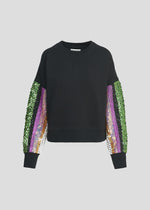Essentiel Antwerp Equins Sweater With Sequins - Black Multicolour