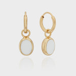 Anna Beck White Agate Oval Charm Earrings