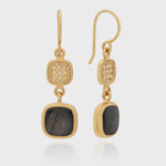Anna Beck Hypersthene Double Drop Earrings - Gold