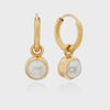 Anna Beck Pearl Charm Earrings - Gold