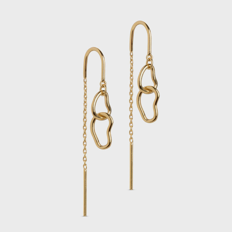 Enamel Copenhagen Organic Double Circle Earrings - Gold
