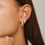 Enamel Copenhagen Sparkling Cuff Earring - Green CZ