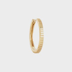 Carré Gold Plated Hoop Earring 2cm - Pinstripe (Single)