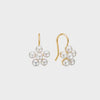 Carré Gold Plated Earrings With Pearl (Pair)