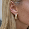 Caroline Svedbom Siri Grande Loop Earrings Gold - Crystal