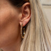 Caroline Svedbom Siri Large Earrings Gold - Black Diamond
