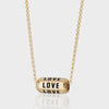 Scream Pretty Love is All Around Necklace (Black) - Gold Plated - Standard Chain Length