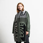 Green Thomas Love Blanket Scarf - Mono Mix
