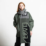 Green Thomas Love Blanket Scarf - Mono Mix