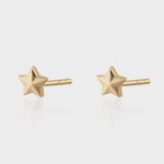 Scream Pretty Faceted Star Stud Earrings - Gold Plated