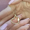 Scream Pretty Heart Carabiner Charm Collector Necklace - Gold Standard Length Chain
