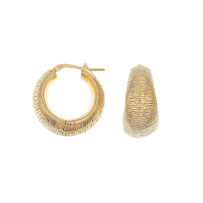 The Hoop Station Textured Graduated Hoops - Gold