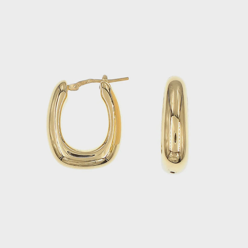 The Hoop Station Electroform Oval Hoops - Gold