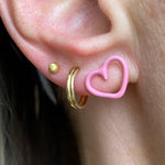 LULU Copenhagen HAPPY HEART Earring - Rose Enamel