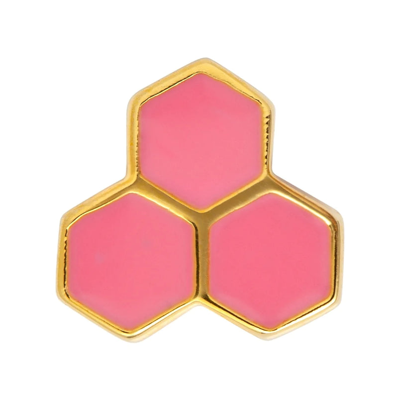 LULU Copenhagen Large Honey Rose Earring - Gold Plated