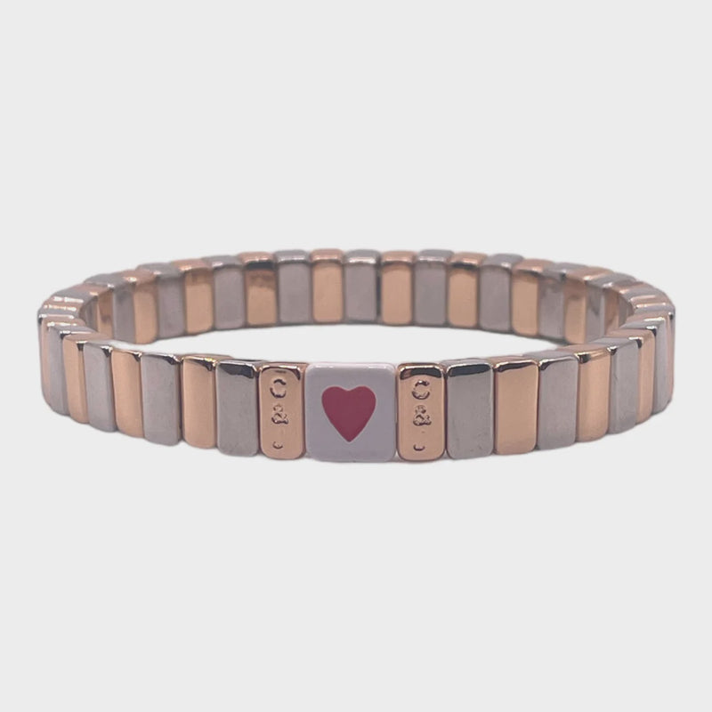 Coco And Jane Loves Heart Of Goals Silver & Gold Bracelet