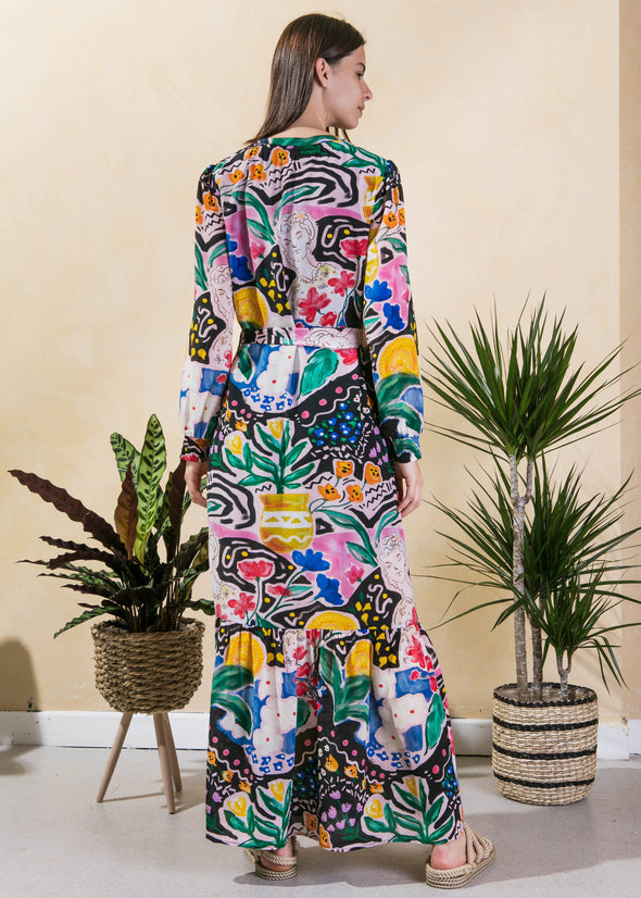 Pyrus Gaia Silk Maxi Dress - Portrait