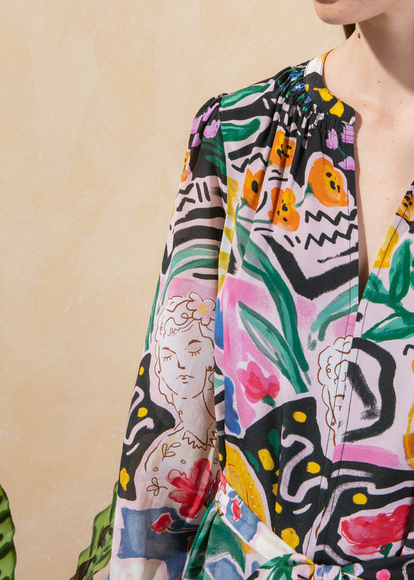 Pyrus Gaia Silk Maxi Dress - Portrait