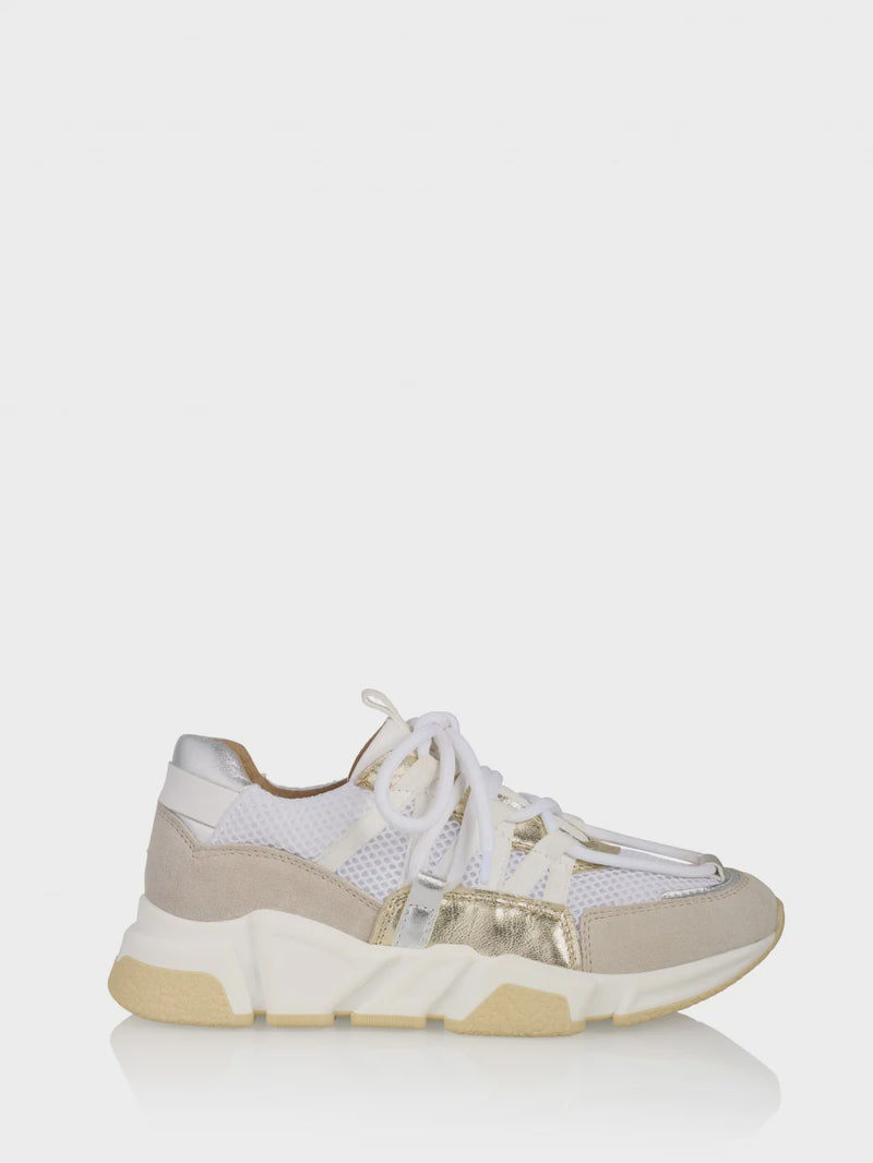 DWRS Los Angeles Trainers - White/Yellow Gold