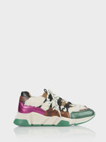 DWRS Los Angeles Teddy Trainers - Off White / Green
