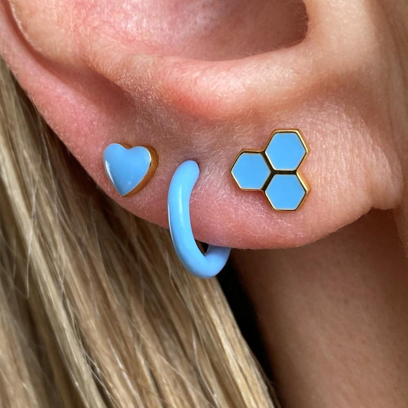 Lulu Copenhagen LOVE U Earring - Light Blue