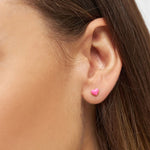 LULU Copenhagen Love U Pink Enamel Earring - Gold Plated